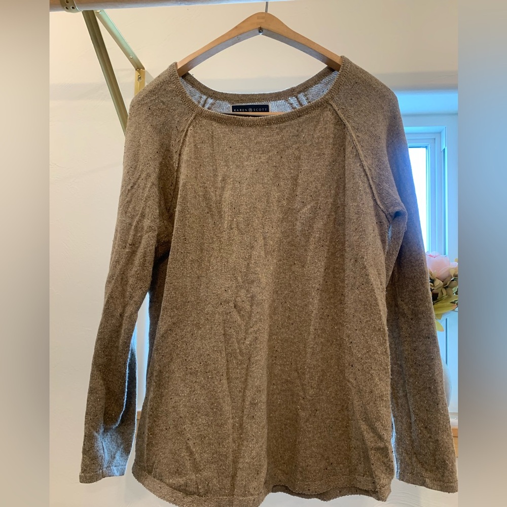 Karen Scott Tan Sweater